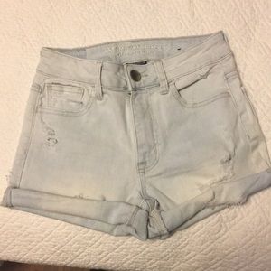 High waisted jean shorts